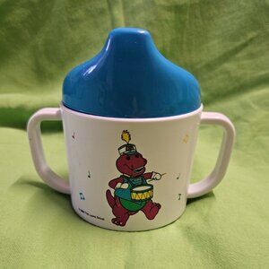 Vintage 1992 Barney Says "Strike Up the Band" Toddler Sippy Cup